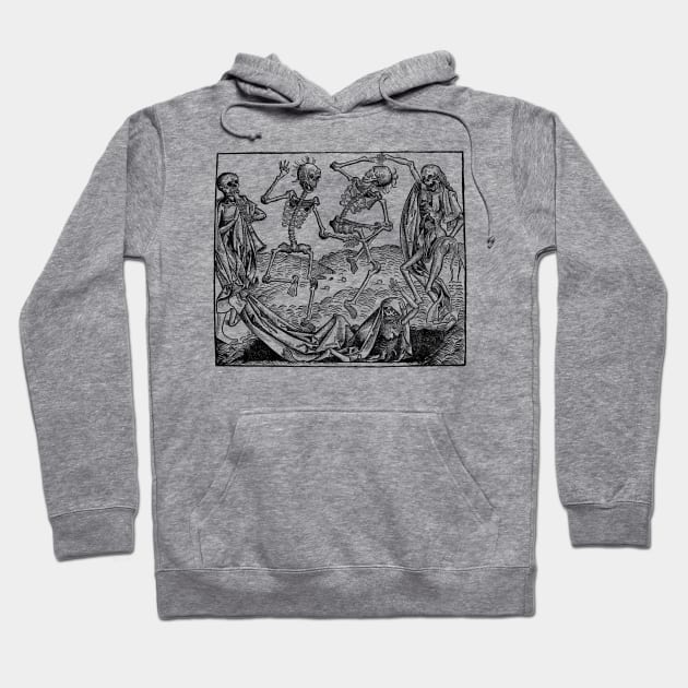 Dancing Skeletons from the Nuremberg Chronicle Hoodie by Pixelchicken